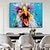 levne Zvířecí malby-ručně malované zářivé abstraktní pop art eagle malba na plátno odvážné kontrastní barvy texturované zvířecí malba vzhled abstraktní hravý energický obraz moderní výzdoba statku pro obývací pokoj