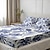 preiswerte Bettlakensets-Spannbettlaken-Set mit Blätter-Frühlingsmuster, 100 % Baumwolle, ultraweich, atmungsaktiv, seidig, Bettwäsche mit tiefen Taschen, 3-teilig, Queen-Size-Größe