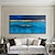 Недорогие Пейзажи-Большая ручная роспись, оригинальный синий морской пейзаж, абстрактная картина маслом на холсте, золотая фольга, океанские картины, гостиная, домашний декор