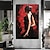 levne Motivy postav-ručně malovaná figurína olejomalba abstraktní umění červená žena tanečnice olejomalba špachtle nůž dívka tanečnice malba domácí dekorace do obývacího pokoje umělecká díla