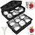 cheap Home &amp; Decor-Ice Cube Tray (Set Of 2) Silicone Ball Ice Cube Maker With Lid And Large Square Ice Cube Mold For Whiskey Ice And Cocktail Food Grade Silicone Reusable And BPA Free Funnel Delivery