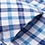 billiga Businessskjortor för män-Herr Skjorta Knapp upp skjorta Rutig skjorta Skjorta med krage Vit Rubinrött Blå Kortärmad Pläd / Rutig Nedvikt Sommar Vår Bröllop Ledigt Kläder