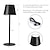 cheap Table Lamps-Cordless LED Table Lamp Aluminum Stepless Dimming Built-in Rechargeable Battery Desk Lamp Patio Table Lamp, Bedside Night Lamp, Ambient Light for Restaurant Type C