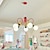 baratos Lustres Exclusivos-Lustre colorido para quarto de criança, globo de luz de 3/5, luminárias pendentes de vidro, luminárias suspensas de teto de metal ajustáveis para sala de jantar, quarto, luminárias de corredor