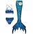 Недорогие Плавательные костюмы-Детский купальный костюм из трех предметов для девочек, купальник-русалка, уличные весы, моноласты, купальные костюмы, весна 2-12 лет