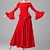 Χαμηλού Κόστους Ρούχα για χοροεσπερίδα-Λάτιν Χοροί Επίσημος Χορός Φόρεμα Κόψιμο Γυναικεία Επίδοση Καθημερινά Ρούχα Μακρυμάνικο Διαφανές βαμβάκι
