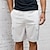 cheap Cargo Shorts-Men&#039;s Cargo Shorts Shorts Button Multi Pocket Plain Wearable Short Outdoor Daily Going out Fashion Classic White