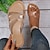 cheap Women&#039;s Slippers &amp; Flip-Flops-Women&#039;s Slippers Beach Slippers Daily Rhinestone Flat Heel Open Toe Casual Faux Leather Loafer Silver Gold