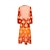 billige afslappet kjole med print-blomstret kvast midikjole med v-udskæring