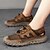 ieftine Sandale Bărbați-Bărbați Sandale Retro Plimbare Casual Zilnic Piele Comfortabil Cizme / Cizme la Gleznă Loafer Negru Galben Kaki Primăvară Toamnă