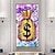 cheap POP Oil Paintings-Handmade Hand Painted Street Art Oil Painting pop art vWall Modern Abstract Painting Canvas Street Art Money Painting Home Decoration Decor Rolled Canvas No Frame Unstretched
