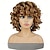 abordables Pelucas sintéticas de moda-Pelucas afro rizadas con flequillo pelucas rubias grandes para mujeres