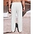 cheap Linen Pants-Men&#039;s Linen Pants Trousers Summer Pants Beach Pants Pocket Drawstring Elastic Waist Plain Comfort Breathable Daily Holiday Vacation Cotton Blend Hawaiian Boho White Khaki