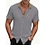 baratos camisa de botão masculina-Homens Camisa Social camisa de botão Camisa casual camisa de verão Branco Rosa Cinzento Manga Curta Tecido Colarinho Diário Férias Roupa Moda Casual Confortável