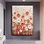 levne Květinové či botanické obrazy-ručně malované 3d růžové abstraktní kvetoucí květina olejomalba na plátně dárek obývací stěna umění texturované rostliny obrazy
