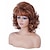 cheap Older Wigs-Vintage Short Ginger Mixed Blonde Beehive Wig with Bangs Curly Wavy Heat Resistant Synthetic Hair Wigs for Women fits 70s 80s Costume or Halloween and Party
