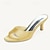 economico Scarpe da Sposa-Per donna scarpe da sposa Sandali Tallone del gattino Occhio di pernice minimalismo Raso Mocassino Nero Bianco Avorio