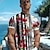 cheap Men&#039;s Hawaiian Shirt-Floral Line Resort Men&#039;s Shirt Street Casual Daily Summer Spring Stand Collar Henley Short Sleeve Black, Yellow S, M, L Shirt