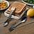 זול כלי אוכל ומטבח-רב-כלי חיצוני מנירוסטה 304: סכין, מזלג, כפית, פותחן בקבוקים, פותחן קופסאות - סט כלים 5 ב-1 לקמפינג