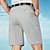 abordables Bermudas estilo casual-Hombre pantalones cortos de vestir Pantalones cortos casuales Alto aumento Color sólido Transpirable Ligero Longitud de la rodilla Casual Básico Clásico Gris blanco Negro Alta cintura Rígido