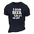 billiga Mäns grafiska t -shirt-jag dricker öl som om det är mitt jobb grafisk bomull t-shirt herr klassisk skjorta kortärmad bekväm t-shirt gata semester sommar modedesigner kläder