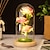 ieftine Lumini decorative-simulare cadouri flori de trandafir lumina de noapte capac de sticlă alimentat cu baterie floare eternă buchet uscat ziua îndrăgostiților ziua mamei cadou creativ decorare petrecere de nuntă