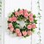 olcso Művirágok és vázák-virágkoszorú valósághű krizantém, szilvavirág, erdei stílusú műanyag művirág: otthoni fali dekoráció, nagy virágkoszorú