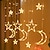cheap LED String Lights-Ramadan Curtain Light 3.5m 120LED Stars Moon Curtain Light Garland Fairy String lights Islamic Mubaraq Festival Outdoor Camping Garden Eid al-Fitr Decoration