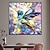 billige Dyremalerier-håndmalet farverig kolibri maleri store personlige gaver oliemaleri til hendes væg kunst farverigt fugl lærred maleri til stuen hotek dekoration boligindretning