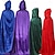 ieftine Costume Vintage &amp; Istorice-Medieval Renascentist Manta vrăjitoare Viching Ranger elfică Unisex Culoare solidă Halloween Performanță Petrecere LARP Manta