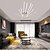 cheap Ceiling Lights-Modern LED Ceiling Light Fixture for Livingroom,138W Modern Ceiling Lamp with Remote Control, Diningroom Dimmable Chandelier,10 Sticks Wavy Flush Mount Ceiling Light Only Dimmable with Remote Control