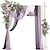 abordables Sr. y Sra. Boda-Arco de boda, juego de flores de simulación floral con cinco piezas, placa hecha a mano, decoración floral, arreglo floral
