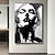 baratos Pinturas Famosas-pintado à mão arte facial abstrata pintura a óleo moderno preto e branco arte de parede desenho de linha mulher retrato expressionista decoração de casa sem moldura