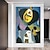 abordables Pinturas famosas-Copia pintada a mano de las famosas pinturas de Joan Miró sobre lienzo, obras de arte modernas, lienzo abstracto, imágenes artísticas de pared para decoración de sala de estar (corazón de bailarina,