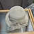 Χαμηλού Κόστους Fascinators-Γοητευτικά Καπέλα Καλύμματα Κεφαλής Πολυεστέρας Τούλι Κλος καπέλο Τύπου bucket Ψάθινο καπέλο Causal Αργίες Κομψό Βίντατζ Με Φιόγκοι Λουλούδι Ακουστικό Καπέλα