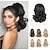 cheap Ponytails-Short Ponytail Extension Brown Drawstring Ponytail for Women Curly Wavy Pony Tail