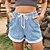 cheap Women&#039;s Shorts-Women&#039;s Shorts Denim Plain Light Sky Blue Black Casual Daily Short Going out Weekend Summer