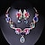 cheap Jewelry Sets-Jewelry Set 3pcs Glass Alloy 1 Necklace Earrings Women&#039;s Elegant Fashion Luxury Geometrical Geometric Jewelry Set For Wedding Party Wedding Guest