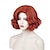 cheap Costume Wigs-Short Copper Red Wigs for Women 1920s 20s 30s Curly Synthetic Auburn Bob Vintage Wig Halloween Cosplay Costume Wig