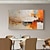 levne Abstraktní malby-ruční barva abstraktní oranžová minimalistická olejomalba na plátně originální moderní texturované nástěnné umění zakázková výstižná malba velký obývací pokoj domácí dekorace bez rámu