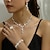 billiga Smyckeset-Smyckeset 5st Bergkristall Legering Ringar Örhängen Dekorativa Halsband Armband Dam Elegant Mode Lyx geometriska Geometrisk Smyckeset Till Bröllop Årsdag Bröllopsgäst