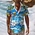 cheap Men&#039;s Aloha Shirts-Floral Men&#039;s Resort Hawaiian 3D Printed Shirt Outdoor Hawaiian Holiday Summer Turndown Short Sleeve Yellow Blue S M L Shirt