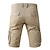 cheap Cargo Shorts-Men&#039;s Cargo Shorts Shorts Button Multi Pocket Plain Comfort Breathable Short Casual Daily Holiday Cotton Blend Fashion Chic &amp; Modern Khaki