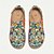 cheap Graphic Print Shoes-Women&#039;s Sneakers Flats Slip-Ons Print Shoes Slip-on Sneakers Daily Vacation Travel Geometric Color Block 3D Flat Heel Vacation Casual Comfort Walking Canvas Loafer Blue Green Gray