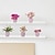 abordables Plantes artificielles-Ensemble de pots de fleurs artificielles 5 pièces/ensemble : fleurs décoratives comprenant des hortensias, des fleurs de prunier et des chrysanthèmes dans des pots roses - convient pour une