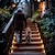 tanie Światła ścieżki i latarnie-Outdoor motion solar led podświetlenie schodka ogród wodoodporne oświetlenie pokładowe schody schody patio dziedziniec park oświetlenie chodnika dekoracja krajobrazu światło 2/4/8 sztuk