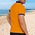 preiswerte Poloshirts für Herren-Palme Herren Resort 3D Bedruckt Poloshirt Festtage Urlaub Ausgehen Milchfieber Kurzarm Umlegekragen Polo-Shirts Weiß Orange Sommer S M L Mikro-elastisch Revers-Polo