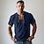abordables T-shirts décontractés pour hommes-Homme Chemise Henley gaufrée T-shirt Couleur unie Col Ras du Cou sport Casual Manche Courte Cordon Vêtement Tenue Mode du quotidien