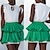 preiswerte Minirock-Damen Mädchen Zierlicher Rock Mini Röcke Spleißen Einfarbig Normal Casual Sommer Polyester Brautkleider schlicht Grün