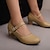 זול נעלי עקב לנשים-בגדי ריקוד נשים עקבים סנדלים מרי ג׳ין מידות גדולות עבודה יומי אבזם עקב קובני בוהן עגולה אלגנטית וינטאג&#039; דמוי עור PU אבזם שקד שחור חום